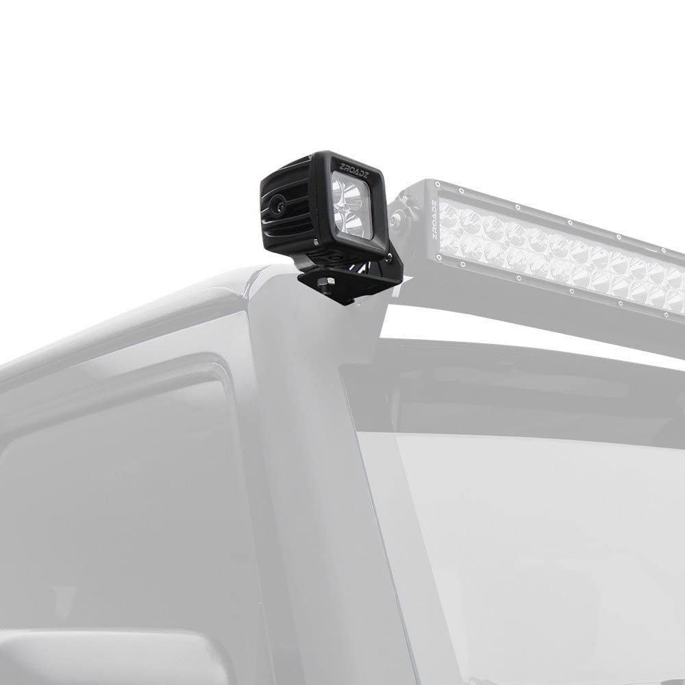 ZROADZ LED Pod Light Kit Z334811-KIT (JEEP Wrangler Roof Side Extra), Black