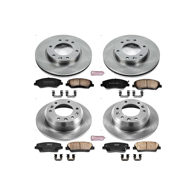 Power Stop Autospecialty KOE5831 Front and Rear Replacement Brake Kit-OE Brake Rotors & Ceramic Brake Pads