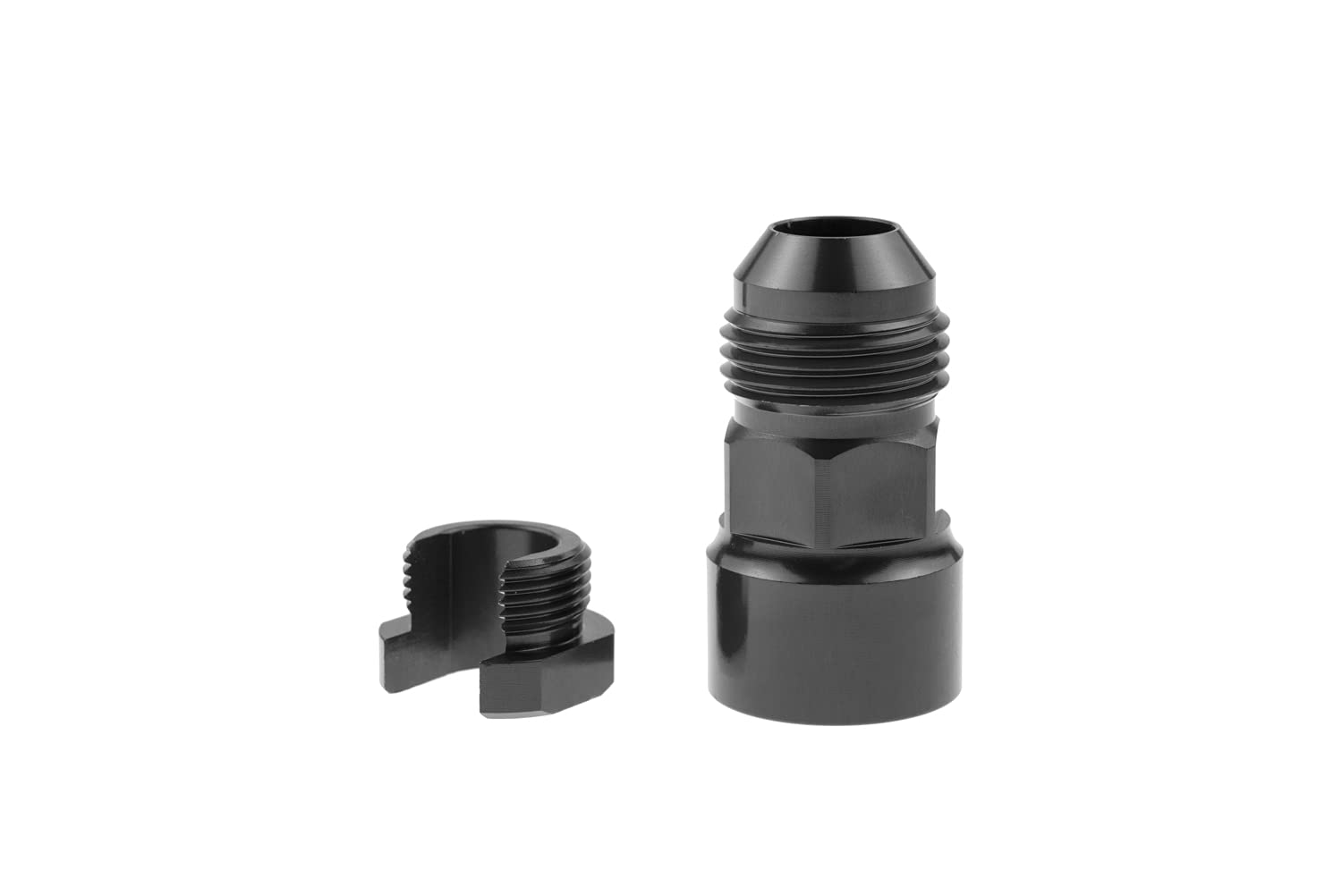 EFI Fitting-08 Red Horse Performance an Male to 3/8" SAE Quick-Disconnect Female Black