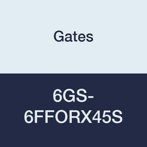 Gates GlobalSpiral 6GS-6FFORX45S Couplings, Female Flat-Face O-Ring Swivel, Zinc Plated Carbon Steel, 3.23", 45° Bent Tube, 3/8" ID