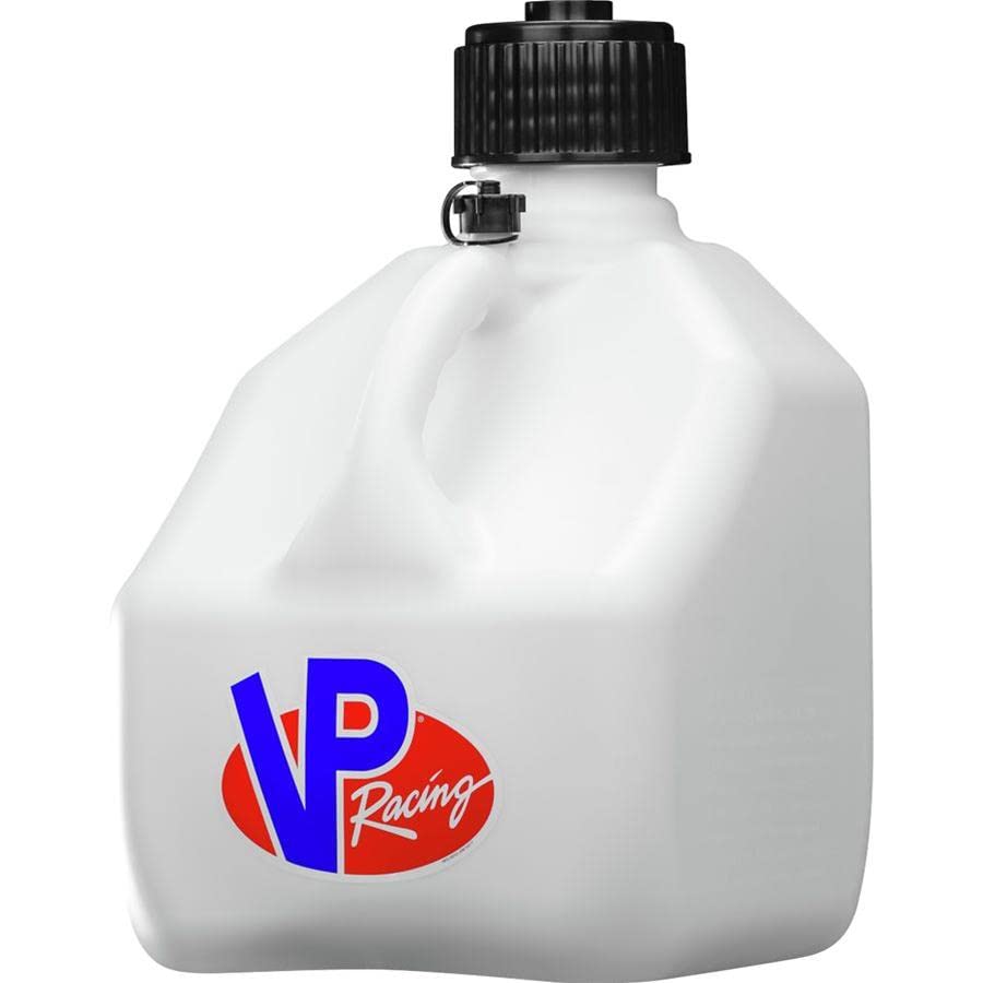 3 Gallon VP Racing Motorsport Racing Liquid Container Utility Jug Can with Contoured Handle, Multipurpose Cap and Rubber Gaskets, White