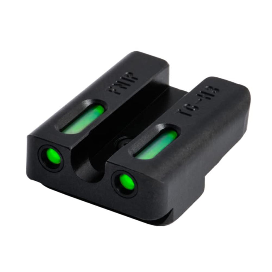 TRUGLO TFX PRO Handgun Sight - Durable, Compact Snag-Free Glowing Tritium & Fiber-Optic Xtreme Night Sight with High Contrast Orange Front Ring, Compatible with FN FNX9 Handguns