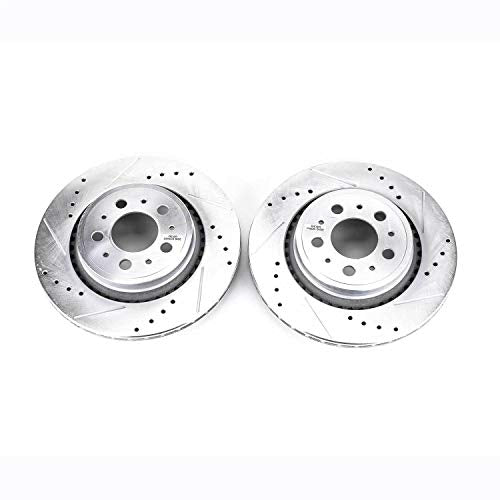 Power Stop Rear EBR1077XPR Drilled & Slotted Rotor Pair For Volvo XC90 2003-2014 [Model Specific]