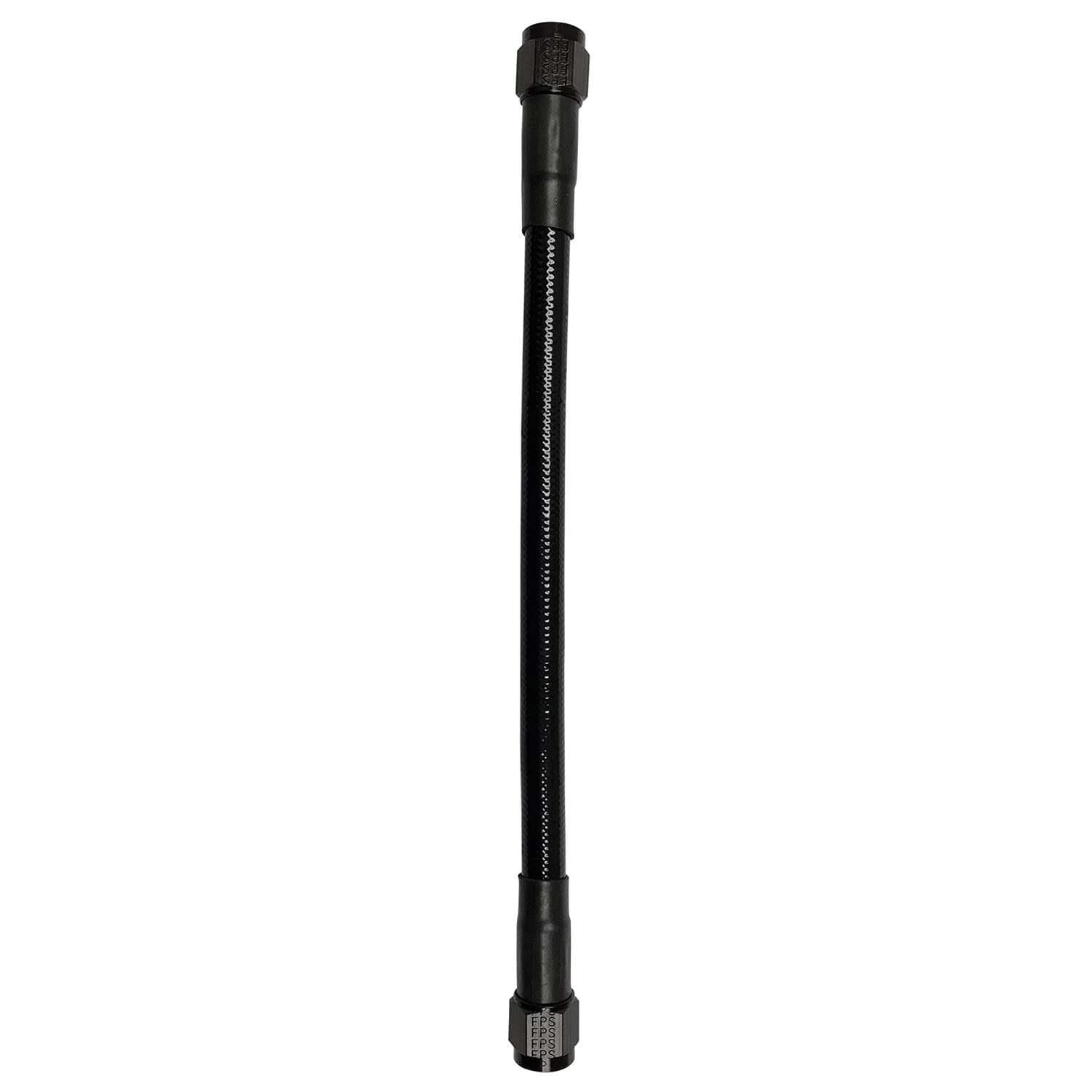 Black -10AN Fragola PTFE Hose Assembly Straight x Straight 12in