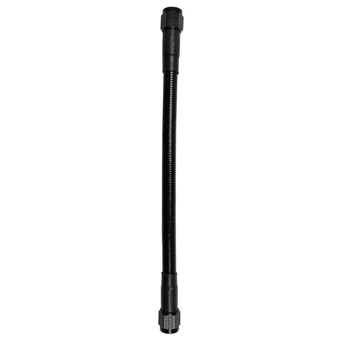 Black -10AN Fragola PTFE Hose Assembly Straight x Straight 12in