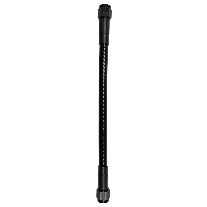 Black -10AN Fragola PTFE Hose Assembly Straight x Straight 12in