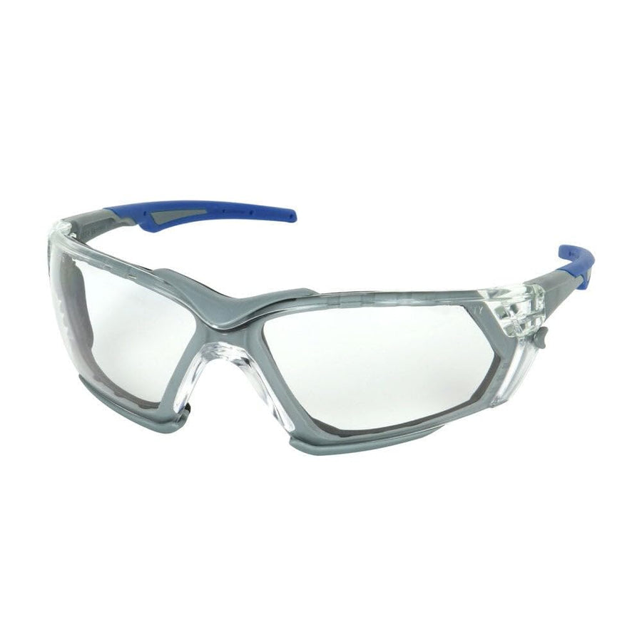 Gray Fortify Rimless Safety Glasses with Frame, Clear Lens, Foam Padding and Anti-Scratch/FogLess 3Sixty Coating 250-54-0520 OS