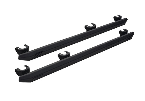 RAMPAGE PRODUCTS Nerf Bars Rock Rail for Jeep Wrangler JL | Pair, Steps Sold Separately, Steel, Black | 26410031 | Fits 2018-2025 Jeep Wrangler JLU 4-Door