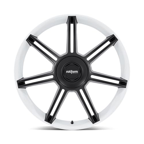 R908 Rotiform 22X12 5X130 WHT M-BLK-SPK 60MM - R908221263+60