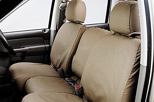 Covercraft SeatSaver Custom Fit Front Row Seat Cover for Select Jeep Wrangler Models - Polycotton (Taupe)