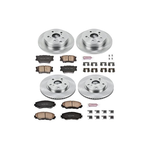 Power Stop Brake Kit For 2006-2012 Toyota Rav 4 [With 2 Row Seat] | 2013-2018 Rav4 [With 275mm Front Rotors] Front and Rear Autospecialty Stock Replacement Brake Pads and Rotors KOE4100