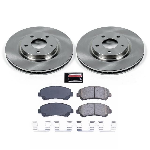 Brake Kit POWERSTOP For 2008 2009 2010 2011 2012 2013 Nissan Rogue | 2014 2015 Nissan Rogue Select Front Autospecialty Replacement Brake Rotors and Ceramic Brake Pads KOE4724