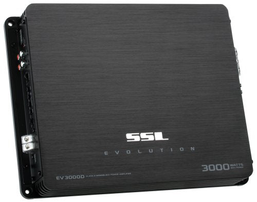 Sound Storm Laboratories Evolution Series EV3000D Car Audio Amplifier – 5000 High Output, Class D, Monoblock, 1 Ohm, Low Level Inputs, Low Pass Crossover, Hook Up to Stereo and Subwoofer