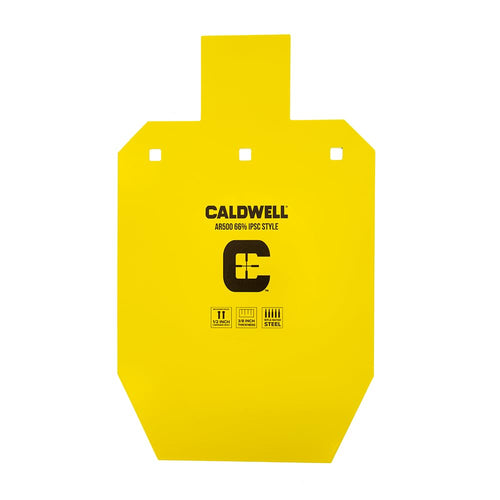 Caldwell AR500 Steel Targets High Caliber 66% IPSC 3/8 Inch Thickness, Rifle Rated for Precision Shooting and Target Practice with Hanging Options (Sold Separately)