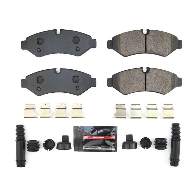 Power Stop Z23-2201 Z23 Evolution Sport Rear Carbon Fiber Infused Ceramic Brake Pads with Hardware