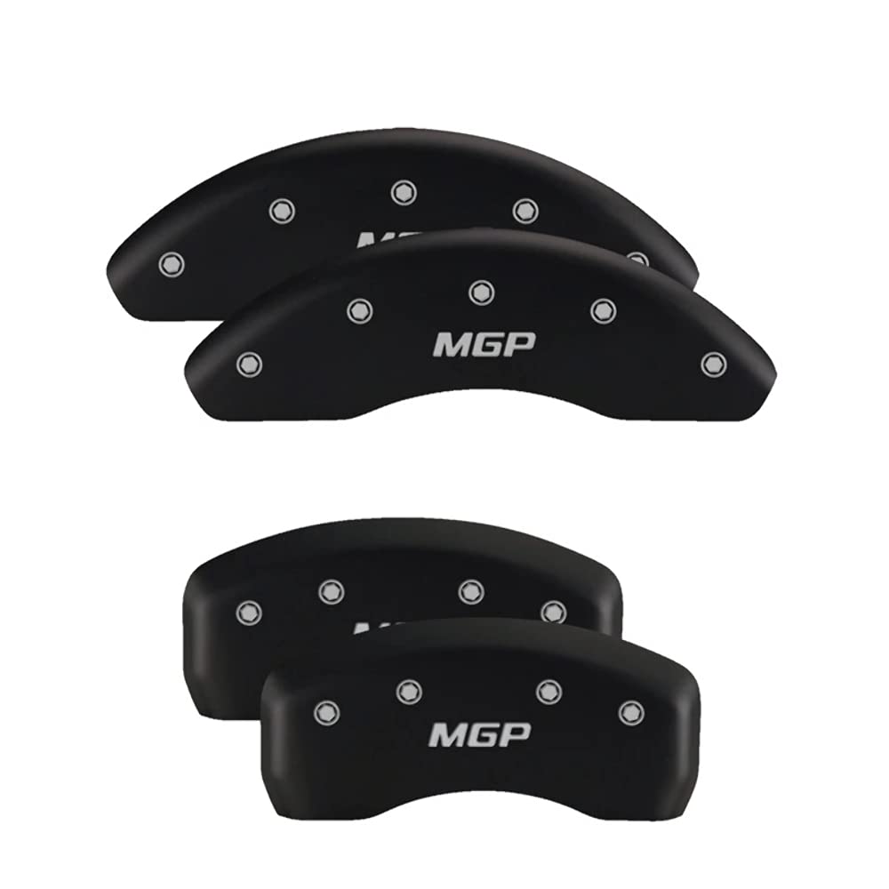 MGP 'MGP' Engraved Caliper Covers 37004SMGPRD with Red Powder Coat Finish and Silver Characters, (Set of 4)