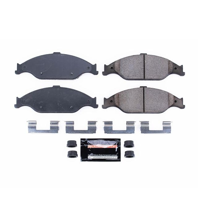 Power Stop Z23-804 Z23 Evolution Sport Carbon Fiber Infused Ceramic Brake Pads with Hardware For Ford Mustang 1999-2004 [Model Specific]