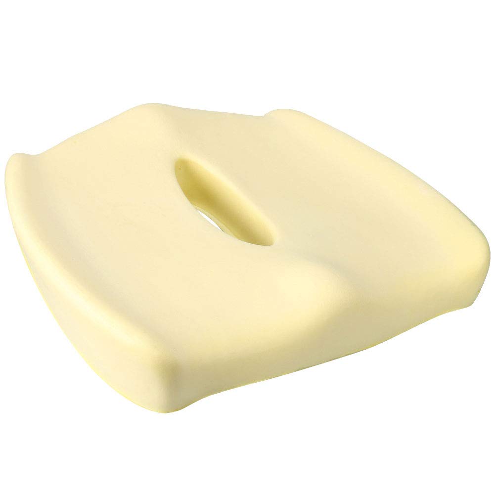 Comfortable Ganquer Seat Memory Foam Hollowed Out Office Chair Pain Relief Home Anti Slip Soft Breathable Portable Slow Rebound Ergonomic Removable Pad(2)