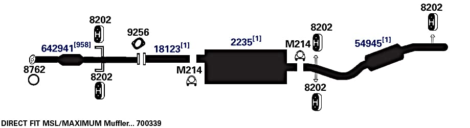 Exhaust Muffler AP Exhaust Products 2235