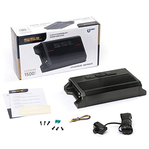 CG1501M Sound Storm Laboratories Monoblock Car Amplifier - 1500 Watts, 2/4 Ohm Stable, Class A/B, Mosfet Power Supply, Great for Car Subwoofers