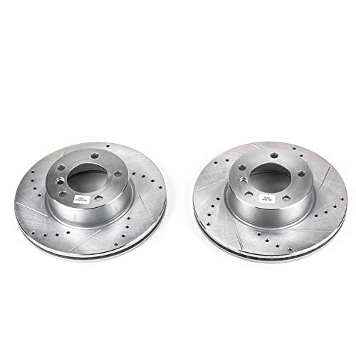 Power Stop Front EBR842XPR Drilled & Slotted Rotor Pair For BMW 128i 2008-2013, BMW 325i 2006, BMW 325xi 2006, BMW 328i 2007, BMW 328xi 2007 [Model Specific]