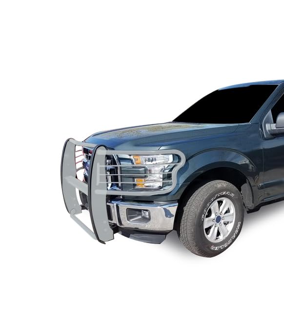 Bumper Guard Black Horse Grille brush Modular Stainless Steel Compatible with 2015-2024 Ford F-150-17FP32MSS