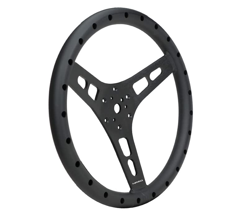 NRG Innovations Reinforced NRG-RST-025MB-1 Steering Wheel - 350mm Sport Full Aluminum Light Weight Welded Steering Wheel