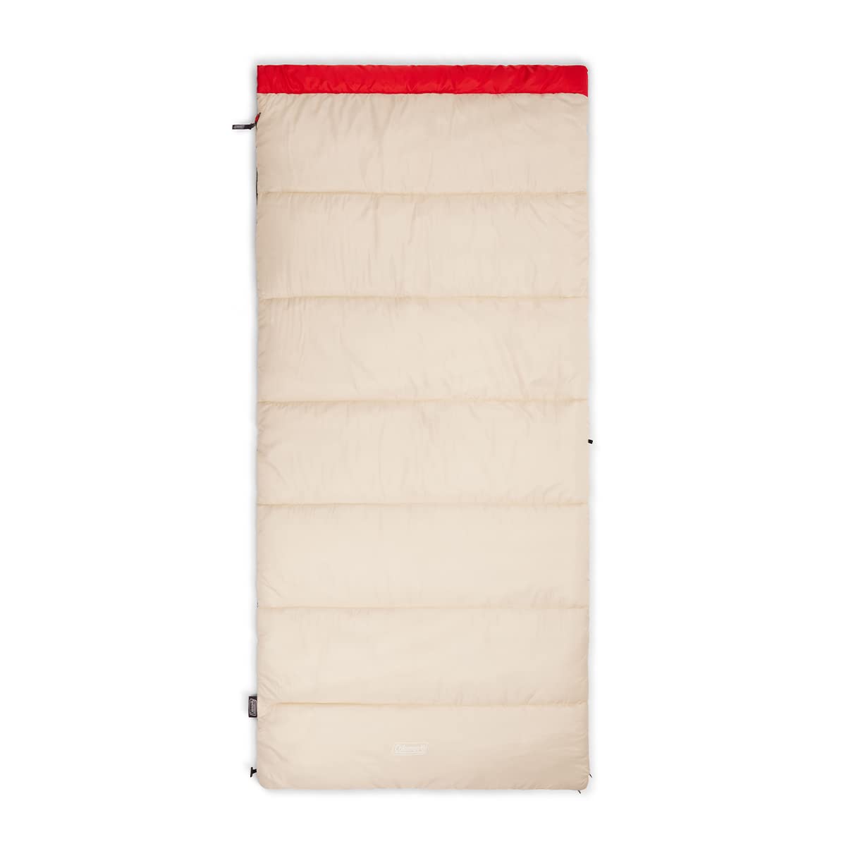 Coleman 30/40/50°F Flatlands Sleeping Bag, Made from 100% Recycled Material, Big & Tall Options, Cool-Weather Sleeping Bag for Camping, Sleepovers, Guests & More