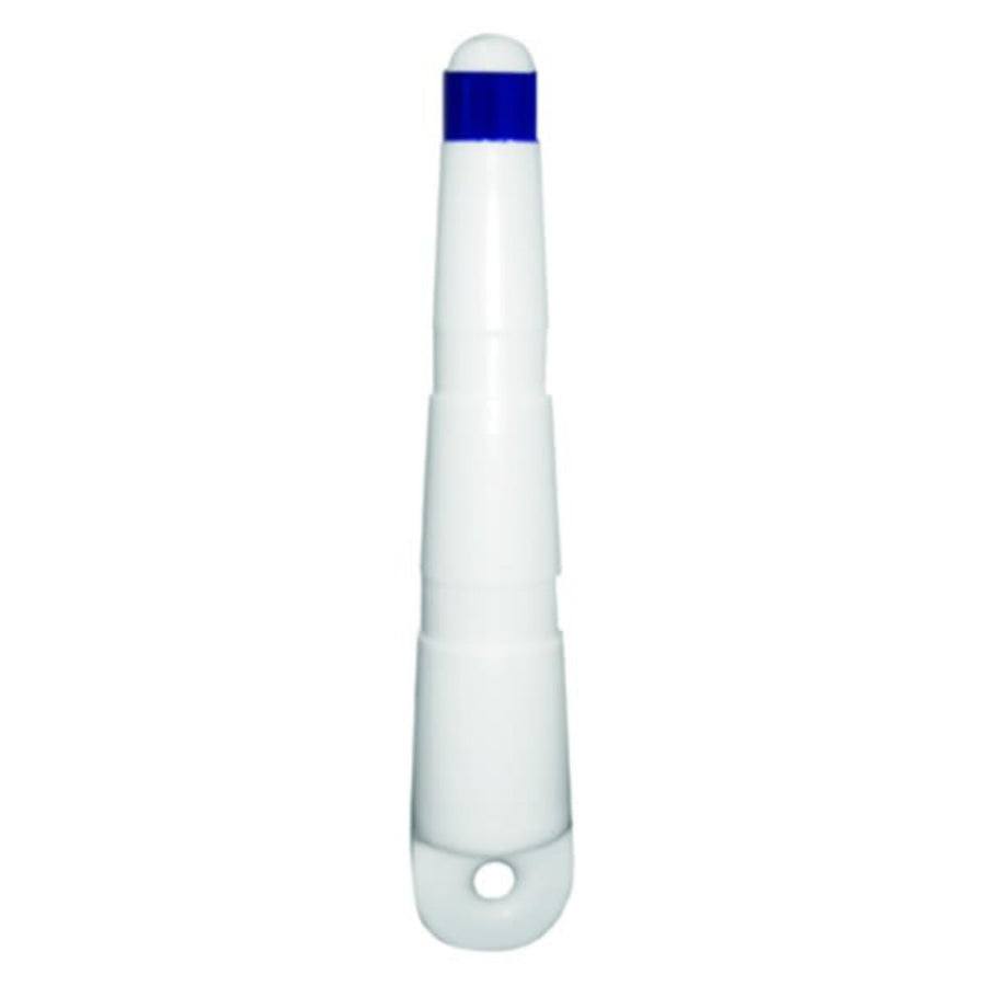Taylor Made Winter Stick Sully Stick, White (6"D x 31"L) – Long tapered buoy for winter – 18” & 48” visibility above water line – Reflective blue stripe – 15 to 40 lbs. buoyancy rating – 2020108657