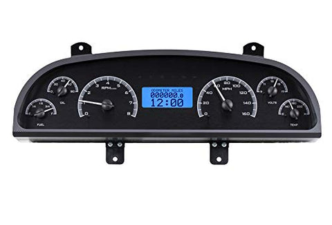 Black Alloy Style Face w/Blue Display Compatible with 1994-96 Chevy Caprice/Impala SS VHX System