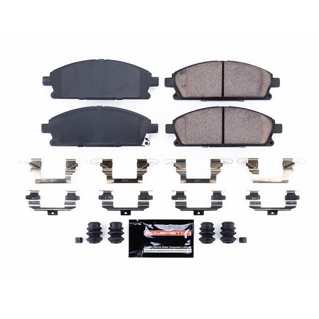 Power Stop Z23-691 Z23 Sport Carbon Fiber Infused Ceramic Brake Pads with Hardware For Acura MDX, INFINITI Q45, INFINITI QX4, Nissan Pathfinder, Nissan Quest, Nissan X-Trail [Model Specific]