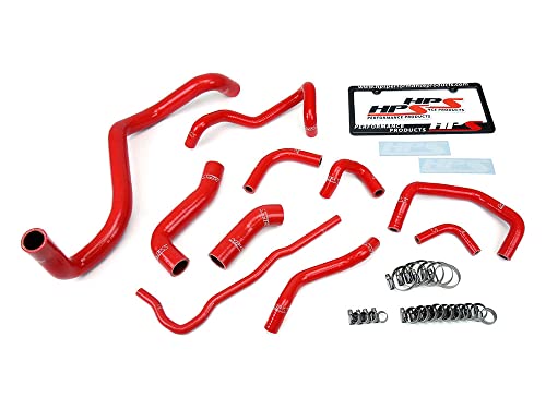 HPS MK4 Red Silicone Radiator Hose Kit Coolant OEM Replacement 57-1838-RED