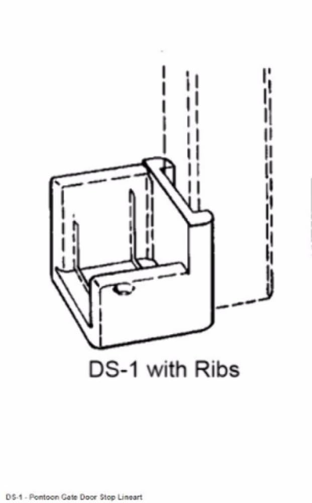 T-H Marine Pontoon Door Stop DS-1R-DP - Right Hinge,Gray