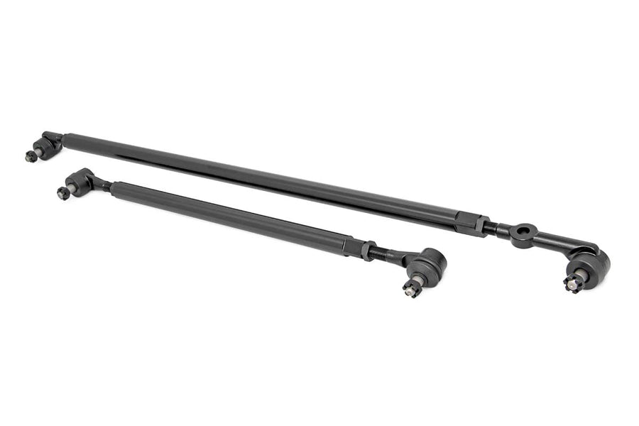Rough Country HD Steering Kit for Wrangler TJ (1997–2006) & Jeep Cherokee XJ (1984–2001) – 1.5" DOM Tie Rod & Drag Link, For 4"+ Lift Only (Stock Pitman Arm Required)