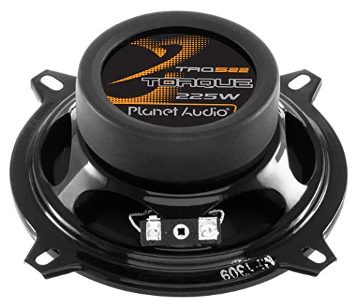 5.25 Inch Planet Audio TRQ522 Car Speakers - 225 Watts of Power Per Pair, 112.5 Watts Each, Full Range, 2 Way, Sold in Pairs