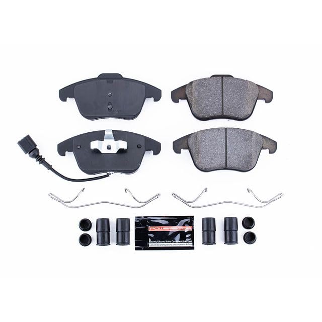Power Stop Z23-1375 Z23 Sport Carbon Fiber Infused Ceramic Brake Pads with Hardware For Audi Q3, Audi Q3 Quattro, VW Passat, VW Tiguan, VW Tiguan Limited [Model Specific]