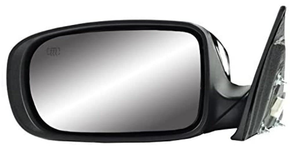 Mirror Driver Side for Chrysler 200 Convertible, Textured Black w/Chrome Cover, Heated Power Foldaway