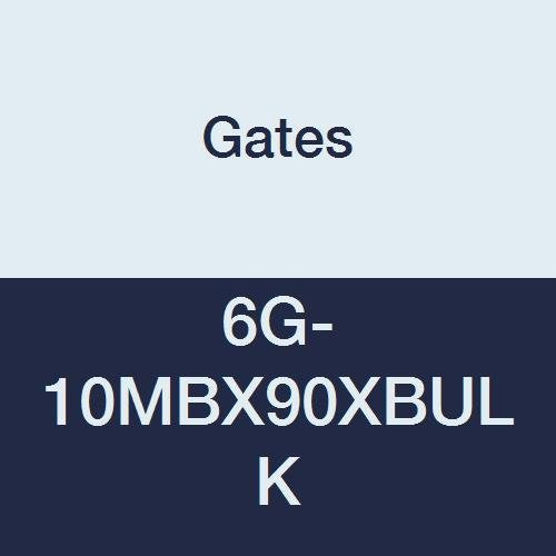 Gates MegaCrimp 6G-10MBX90XBULK Couplings, Male O-Ring Boss Swivel, Zinc Plated Carbon Steel, 2.47", 90° Bent Tube, 3/8" ID (Pack of 75)