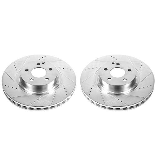 Front Power Stop EBR869XPR Drilled and Slotted Evolution Rotor (Pair)