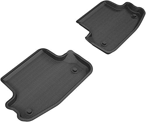 3D MAXpider Kagu Custom Fit Floor Mats (Black) Compatible with Audi Q5/SQ5 (8W6) 2018-2026 / RS 5 Coupe (8W6) 2019-2026 - Second Row