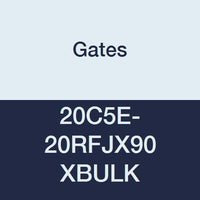 Gates XBULK 20C5E-20RFJX90 Field Attachable for C5E Hose, Female JIC 37 Flare Swivel, 90 Bent Tube, Steel, 1 1/8" ID (Pack of 20)