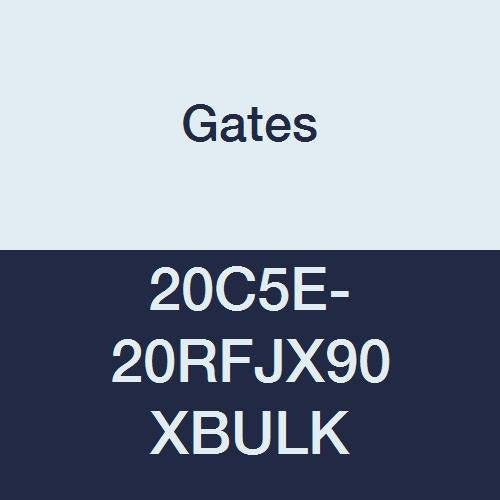 Gates XBULK 20C5E-20RFJX90 Field Attachable for C5E Hose, Female JIC 37 Flare Swivel, 90 Bent Tube, Steel, 1 1/8" ID (Pack of 20)