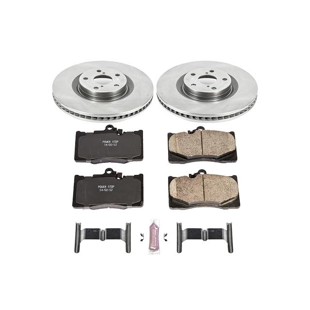 Power Stop Autospecialty KOE5868 Front Replacement Brake Kit-OE Brake Rotors & Ceramic Brake Pads For Lexus GS350, Lexus GS450h, Lexus GS460, Lexus IS350 [Model Specific]