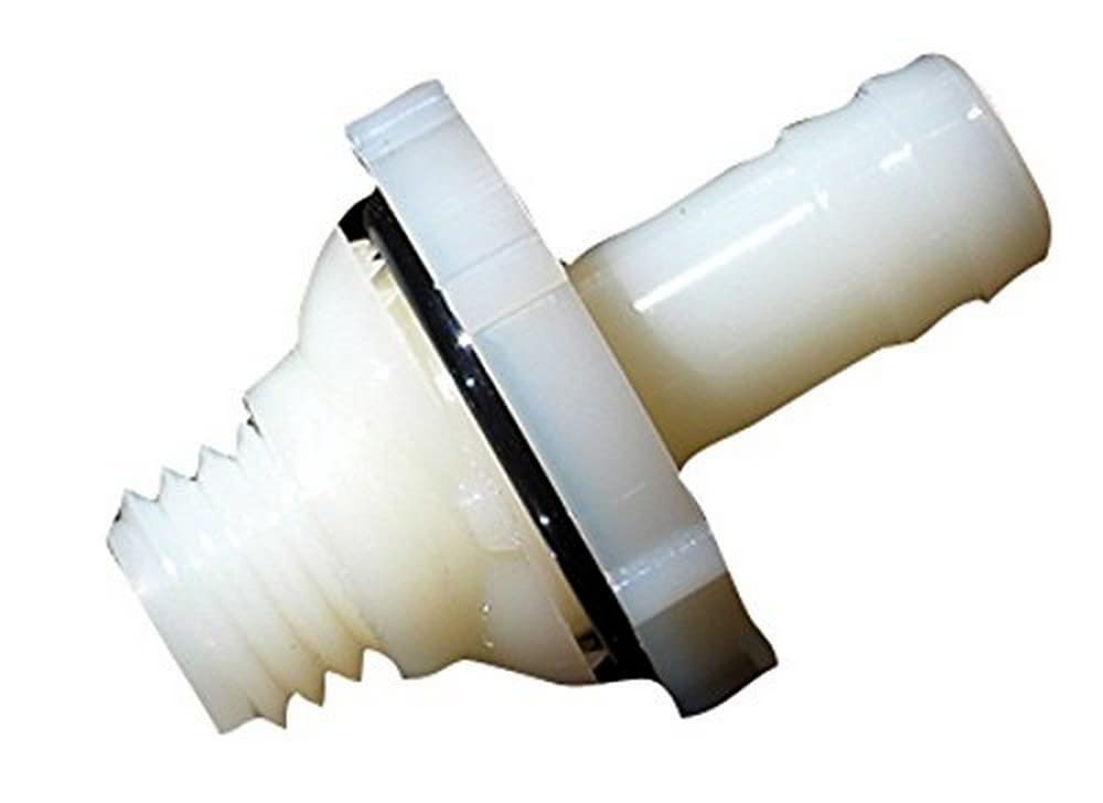 1/2" Barb Self Seal Water Tank Fitting, White Specialty Recreation (TF-1)