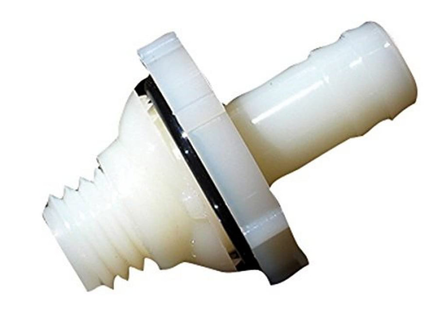 1/2" Barb Self Seal Water Tank Fitting, White Specialty Recreation (TF-1)
