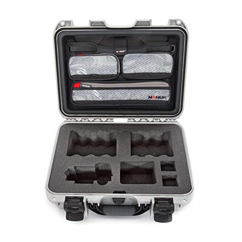 Sony A7R Size Camera Nanuk 920 Case with Lid Organizer - Silver