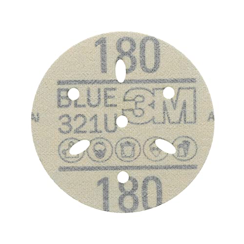 3M Hookit 3M-36146 Blue Abrasive Disc Multi-hole, 3, 180 Grade