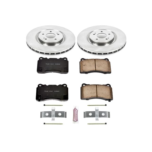 Power Stop Autospecialty KOE4551 Front Replacement Brake Kit-OE Brake Rotors & Ceramic Brake Pads For Mitsubishi Lancer 2008-2015 [Model Specific]