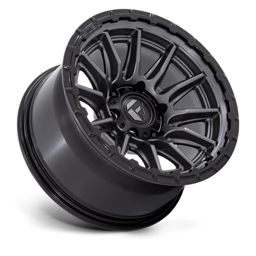 FUEL OFF-ROAD FC866 17X8.5 PISTON 6X5.5 5.73 25mm MATTE GUNMETAL W/GLOSS BLACK LIP - FC866AB17856825