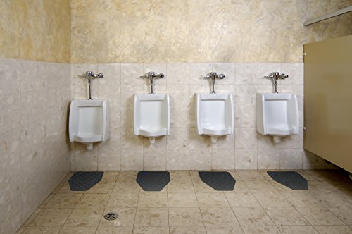 M+A Matting Urinal Mat, CleanShield | Non-Slip, 30-Day, Disposable by M+A Matting (Charcoal, Case of 6)
